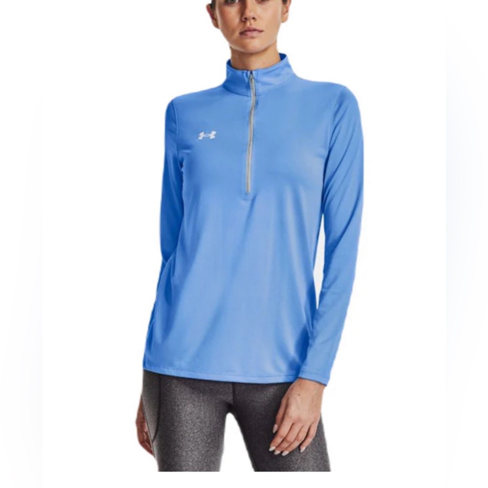 Under Armour Women's Carolina Blue/White Team Tech 1/2 Zip XL NWT
